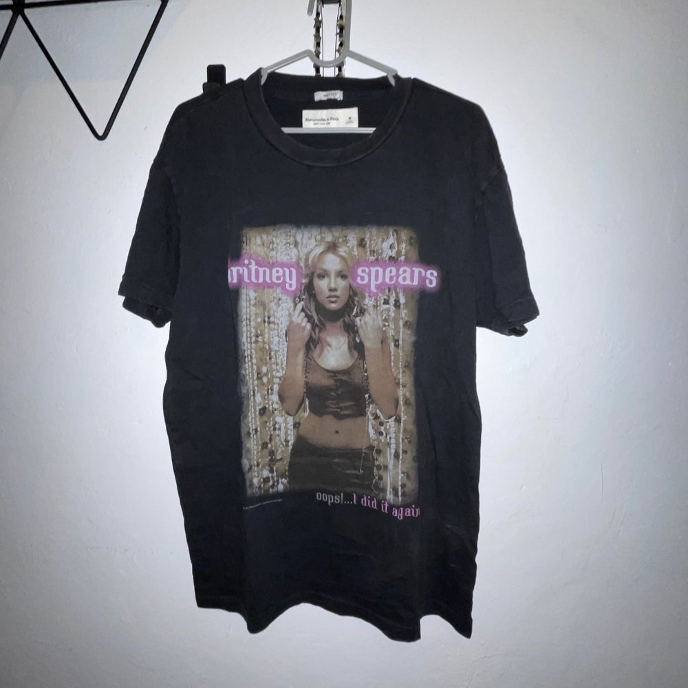 A&F Vintage Britney Spears Tour Shirt Black Medium